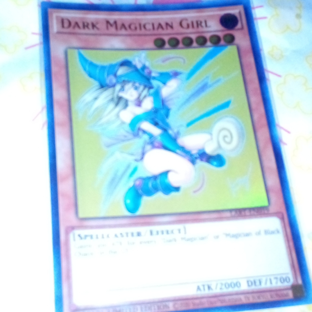 Yugioh card of dark magician girl lost art